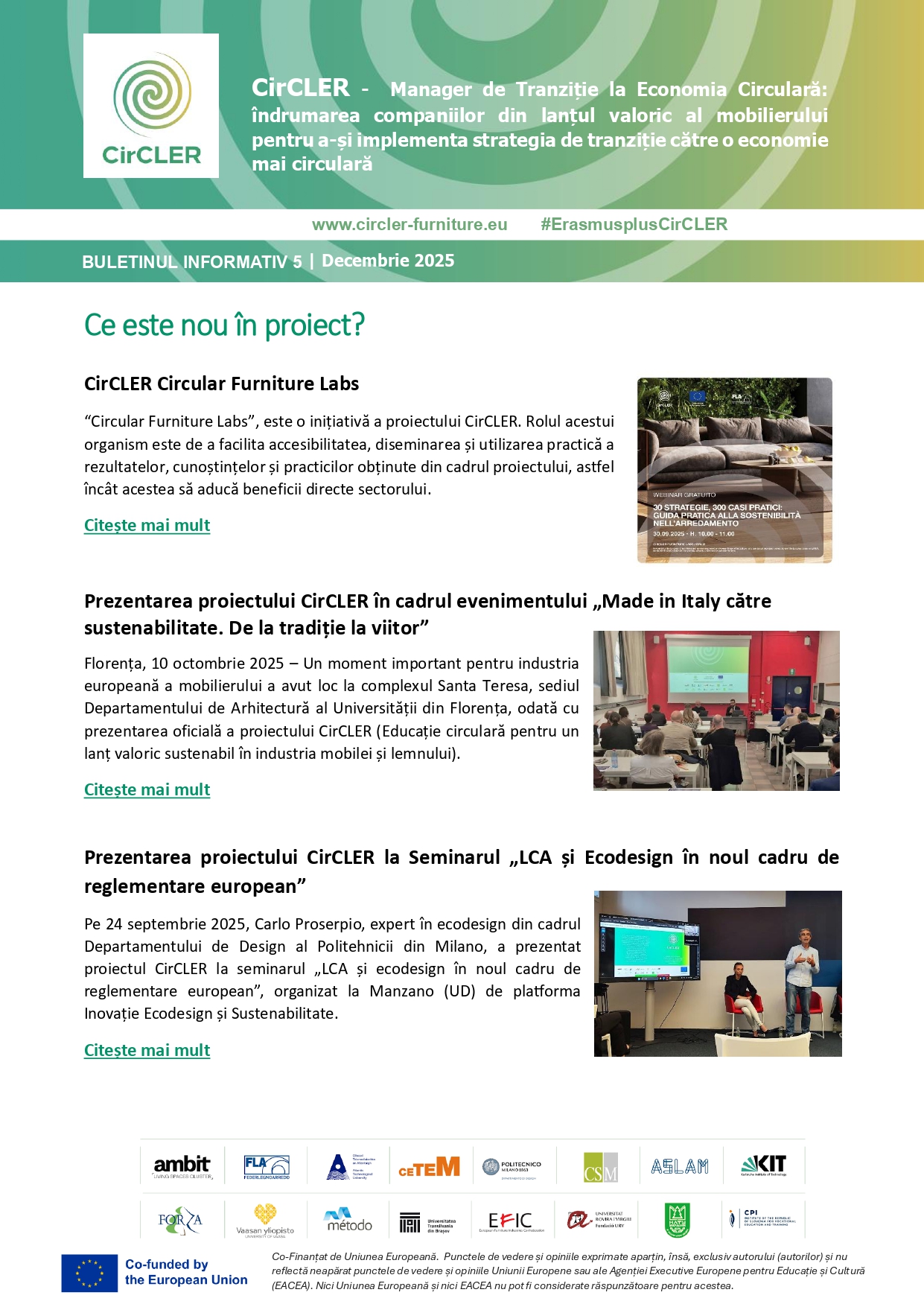 Buletin informativ 5 - Decembrie 2025