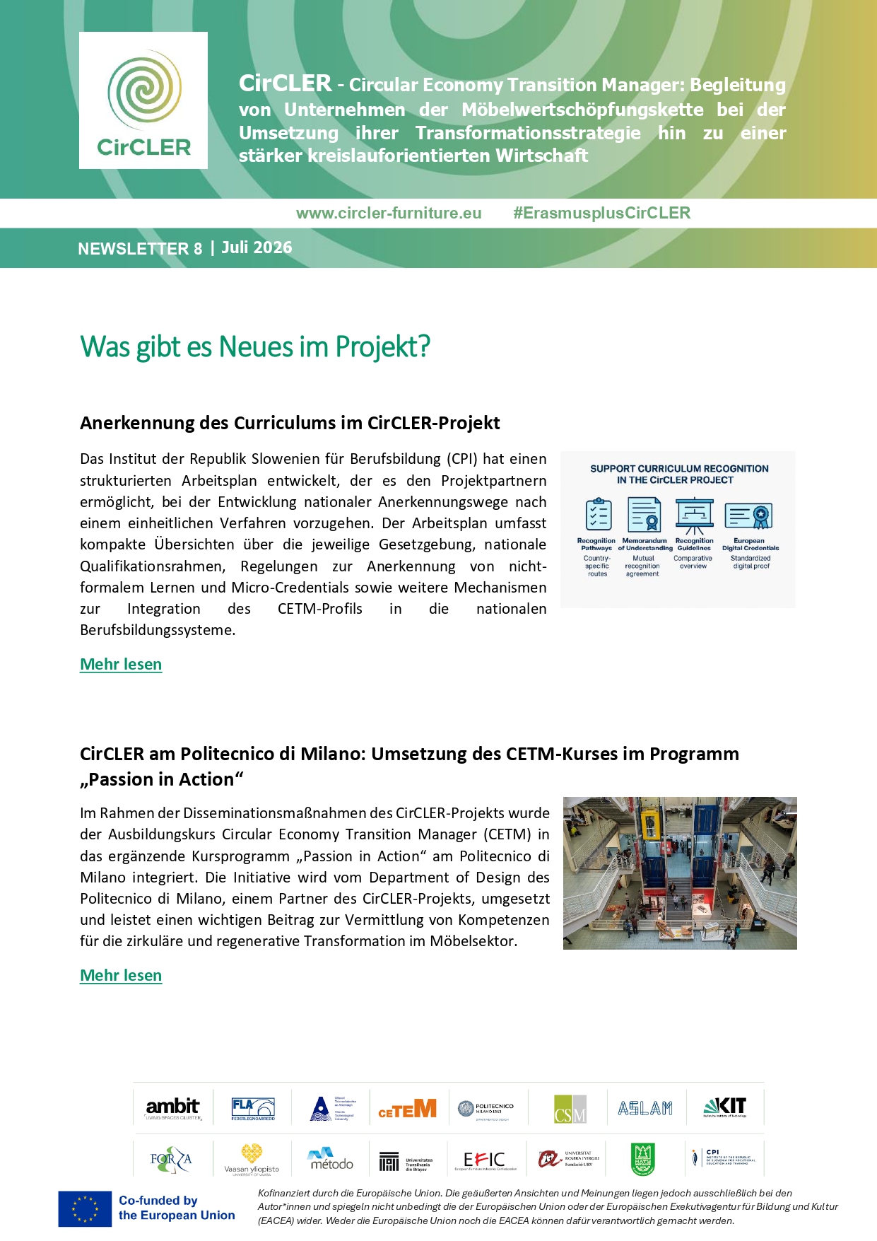 Newsletter 8 - Juli 2026