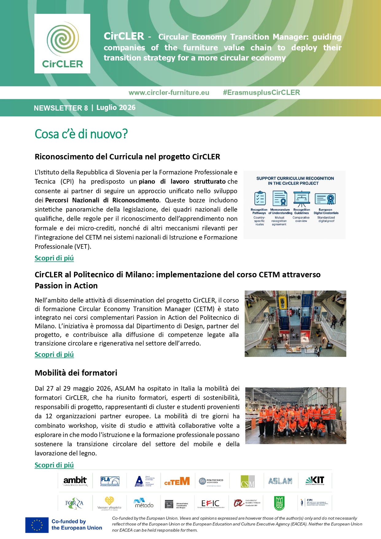 Newsletter 8 - Luglio 2026