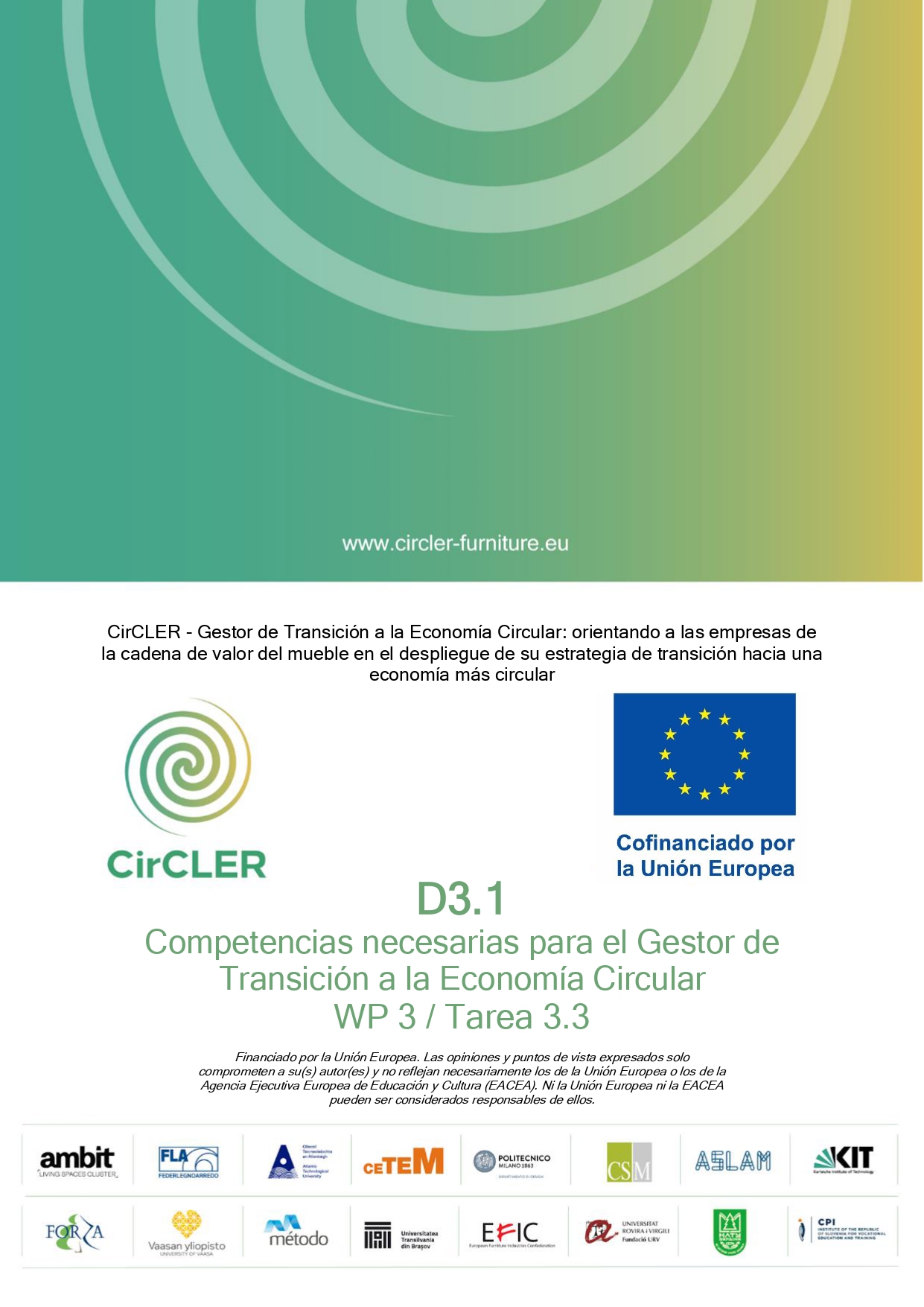 D3.1 Competencias necesarias para el Gestor de Transición a la Economía Circular