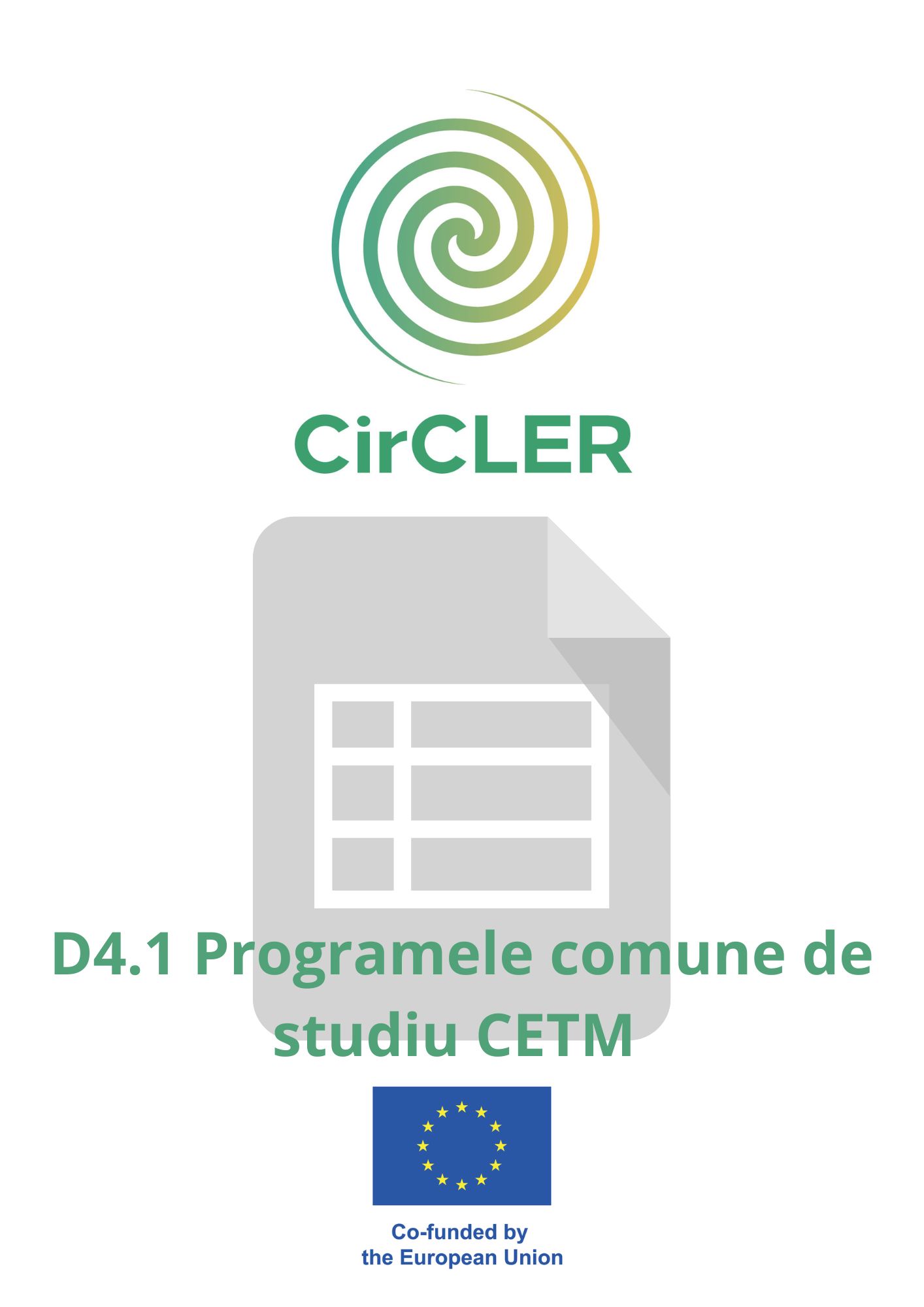 D4.1 Programele comune de studiu CETM (document Excel)